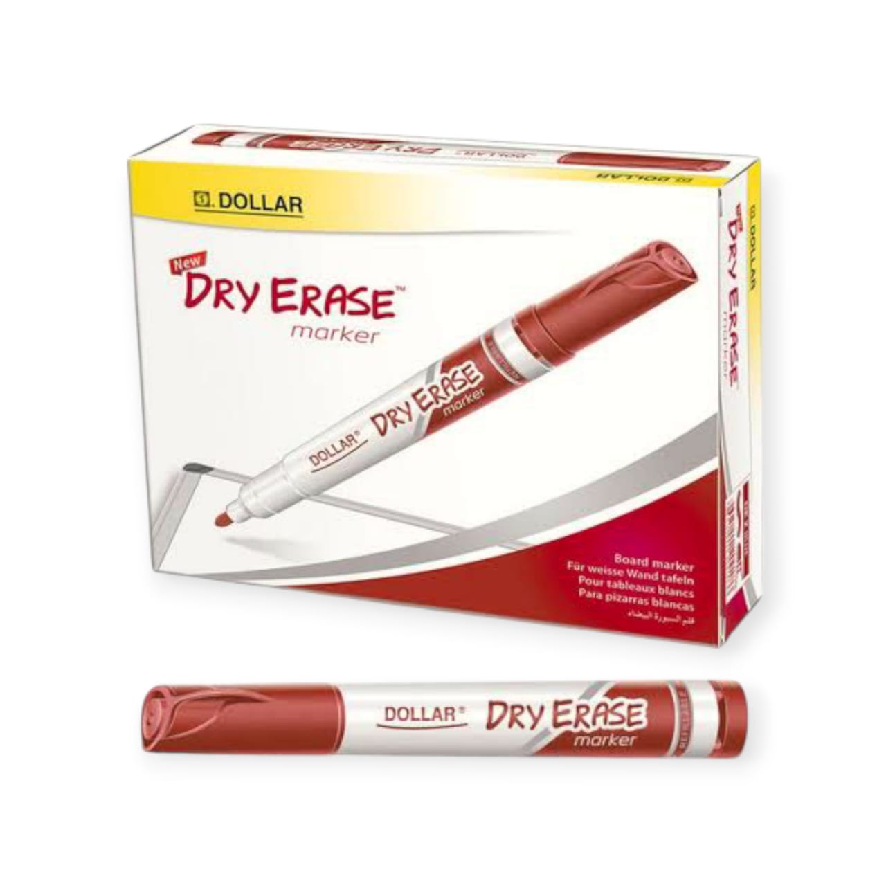 DOLLAR DRY ERASE MARKER RED